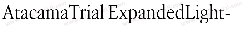 AtacamaTrial ExpandedLight字体转换